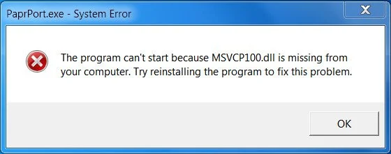file is Missing Error